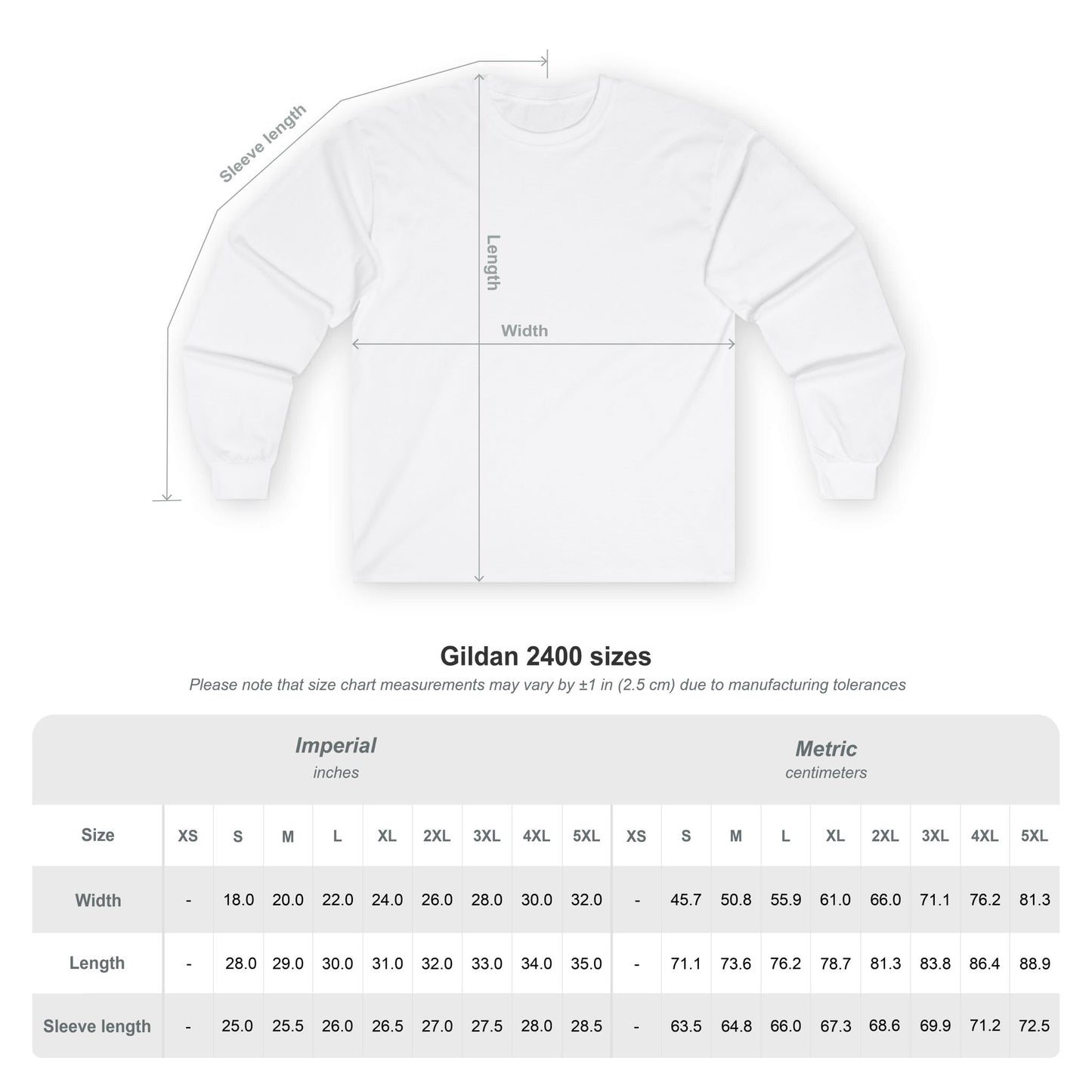 Joofie Unisex Long Sleeve Cotton Tee